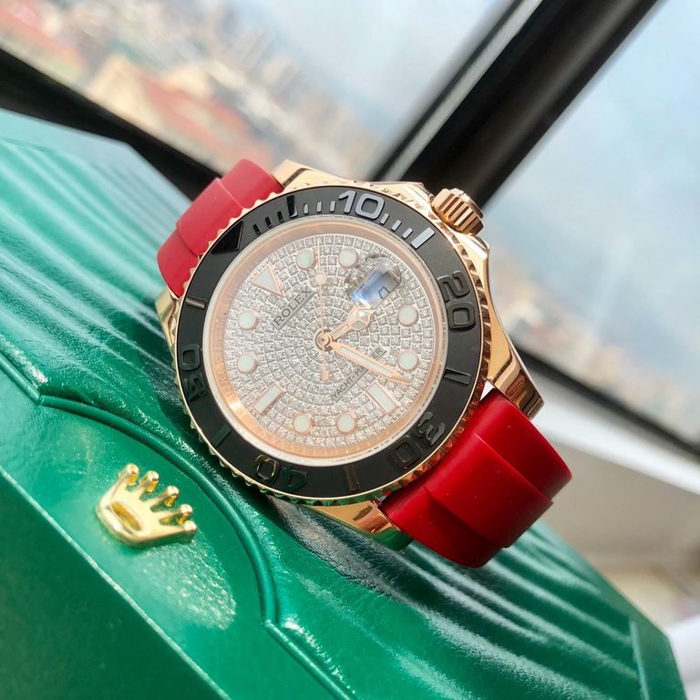 Boxed Support Hong Kong, U.S. direct mailSpecial channel Rolex luxury edition full of diamonds and gold Yacht Masterpiece m1126655-0005Shocking coming The case and clasp are made of real 904 steel combined with vacuum go