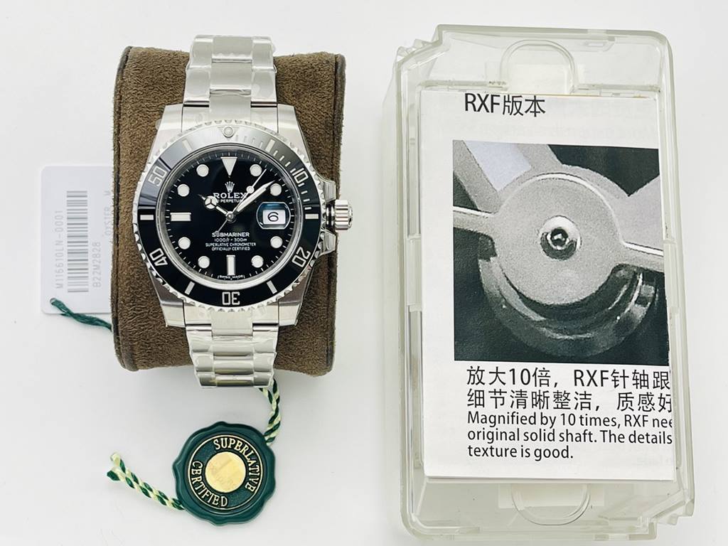 RXF (XF Factory)-SUB Rolex Black Ghost, give you a new watch experience. The first ever version with its own detail comparison manual, so that you can be clear about the version you choose, all the accessories are genuin