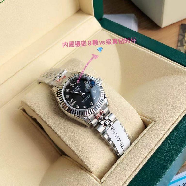 With box Support Hong Kong, the United States direct mailRolex Women's Logotype 28㎜ Log Series, Women's Logotype Oyster case is a model of solid elegance and perfect proportion, using 316L stainless steel to forge stainl