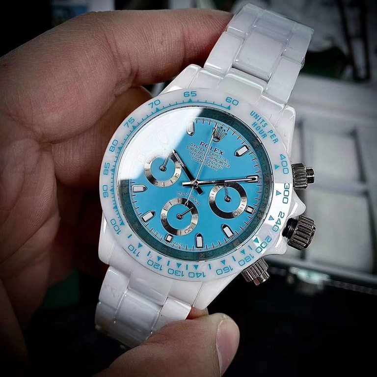 @ Rolex ROLEX DETONATOR Ceramic Case Size 43mm Sapphire Glass Japanese Multi-function Chronograph Quartz Movement Ceramic Bracelet Original Buckle Love the Rolex DETONAT.