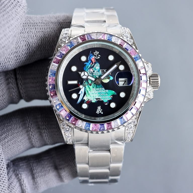 The sameRolex He is definitely your soulmate. With Rolex's most classic submarine series water ghost as a prototype, after the ring mouth of the second modification, and then inlaid with top natural white stone, big shin