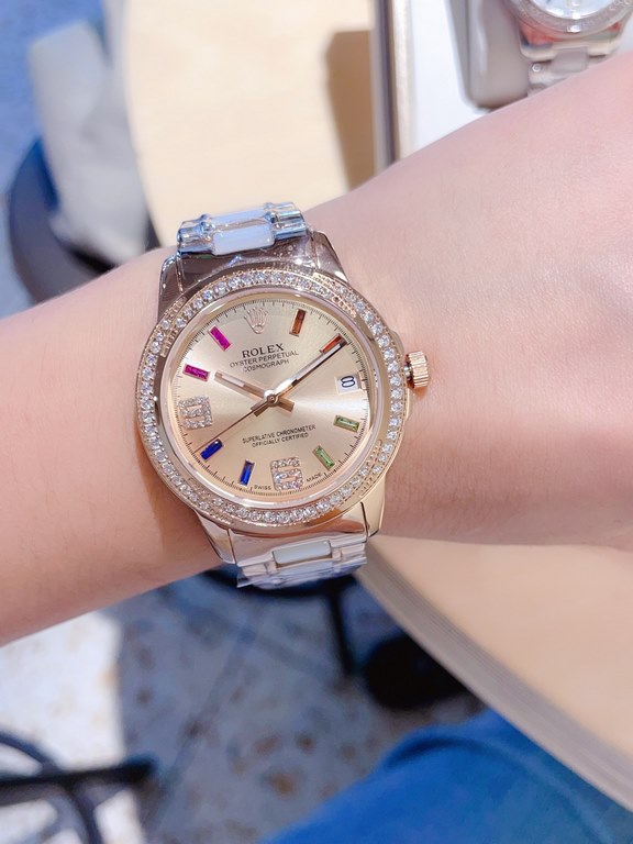 Rolex exquisite quality of the latest debut of meticulous wrist beauty harmonic beauty immortal flawless picking subtle Yueer  brand] Rolex (physical more beautiful recommended)     [Type] exquisite women's watches[Strap