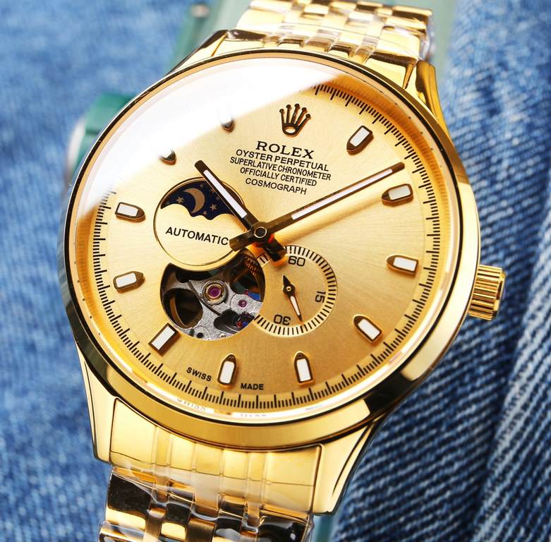 . (This product have been strictly waterproof pressure test, waterproof up to 120 meters  )Rolex, Sun, Moon and Stars series, equipped with the original imported 82S7 movement (0 return 0 after-sales), using super A stee