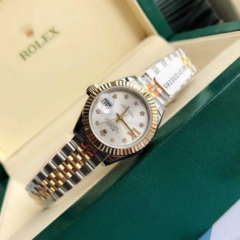 With box Support Hong Kong, the United States direct mailRolex Women's Logotype 28㎜ Log Series, Women's Logotype Oyster case is a model of solid elegance and perfect proportion, using 316L stainless steel to forge stainl