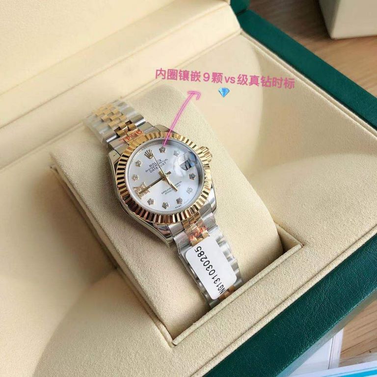 With box Support Hong Kong, the United States direct mailRolex Women's Logotype 28㎜ Log Series, Women's Logotype Oyster case is a model of solid elegance and perfect proportion, using 316L stainless steel to forge stainl