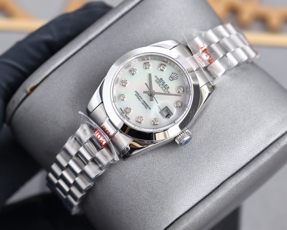 (Ultra High Quality 28mm Goddess Exclusive) ①The stainless steel watch case is forged from 316L steel, which is highly resistant to corrosion. This ultra-precision steel is not only very durable and easy to polish, even 