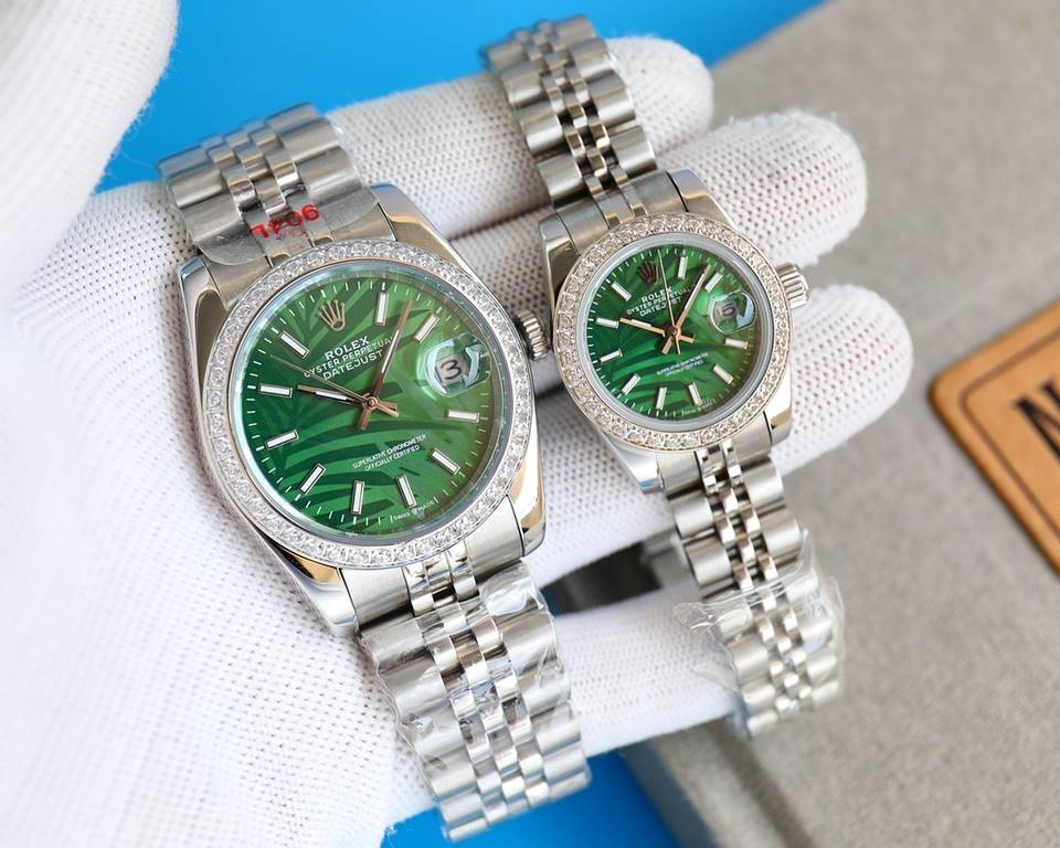 Rolex Rolex log type series, couples pair of watches  , Swiss machine quality 100% super waterproof luminescent sapphire glass back design, equipped with the original imported 8215 automatic movement, female 6T51 movemen