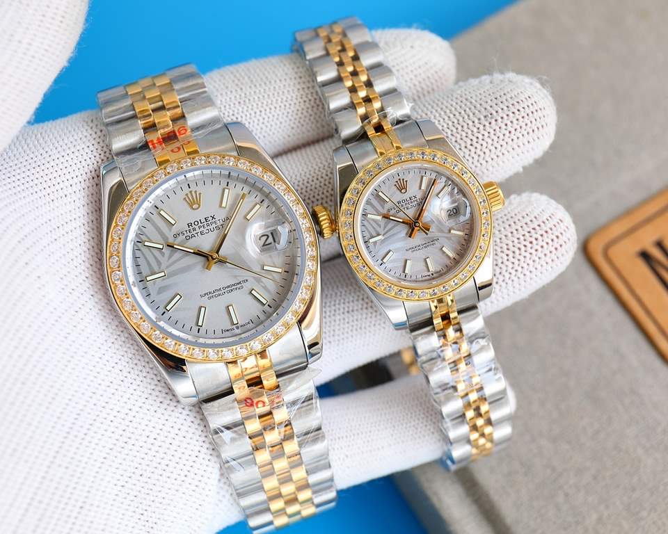 Rolex Rolex log type series, couples pair of watches  , Swiss machine quality 100% super waterproof luminescent sapphire glass back design, equipped with the original imported 8215 automatic movement, female 6T51 movemen