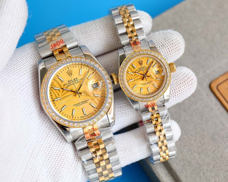 Rolex Rolex log type series, couples pair of watches  , Swiss machine quality 100% super waterproof luminescent sapphire glass back design, equipped with the original imported 8215 automatic movement, female 6T51 movemen