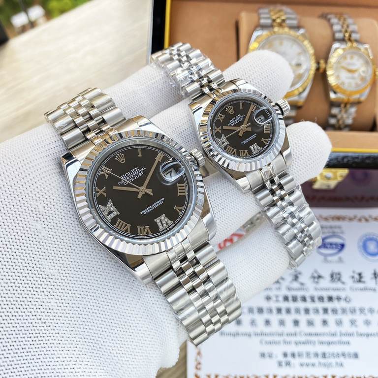 Rolex Rolex log type series, couples pair of watches  , Swiss machine quality 100% super waterproof luminescent sapphire glass back design, equipped with the original imported 8215 automatic movement, female 6T51 movemen