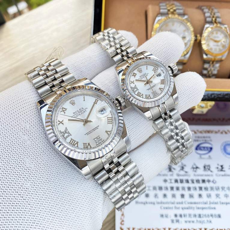 Rolex Rolex log type series, couples pair of watches  , Swiss machine quality 100% super waterproof luminescent sapphire glass back design, equipped with the original imported 8215 automatic movement, female 6T51 movemen