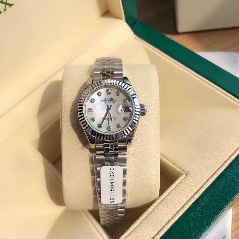 With box Support Hong Kong, the United States direct mailRolex Women's Logotype 28㎜ Log Series, Women's Logotype Oyster case is a model of solid elegance and perfect proportion, using 316L stainless steel to forge stainl