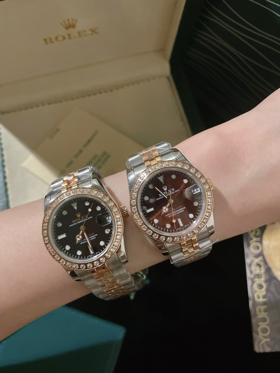 Rolex-ROLEXStyle Day-Date Ladies Mechanical WatchMovement Imported Citizen OriginalMirror Sapphire glassCase 316L steel case coverBracelet Solid core 5 bead stainless steel braceletSize 31mm 12mmThe rhythm of life is in 