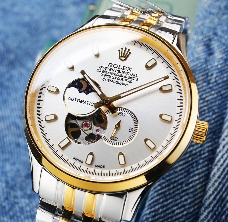 . (This product have been strictly waterproof pressure test, waterproof up to 120 meters  )Rolex, Sun, Moon and Stars series, equipped with the original imported 82S7 movement (0 return 0 after-sales), using super A stee