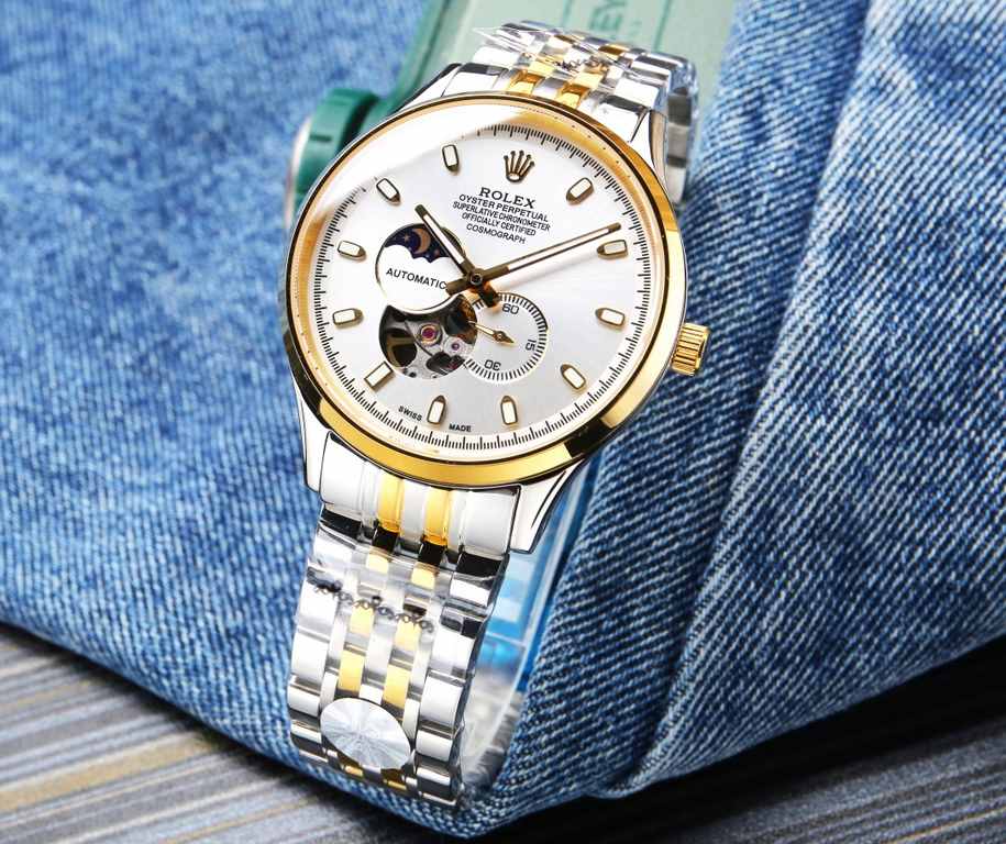 . (This product have been strictly waterproof pressure test, waterproof up to 120 meters  )Rolex, Sun, Moon and Stars series, equipped with the original imported 82S7 movement (0 return 0 after-sales), using super A stee