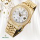 The highest version of the high-definition real photo journal full of diamonds models! 41mm diameter! Suitable for both men and women! Adopting 3255 automatic mechanical movement! Rolex luxury 18k nanotechnology! 5 group