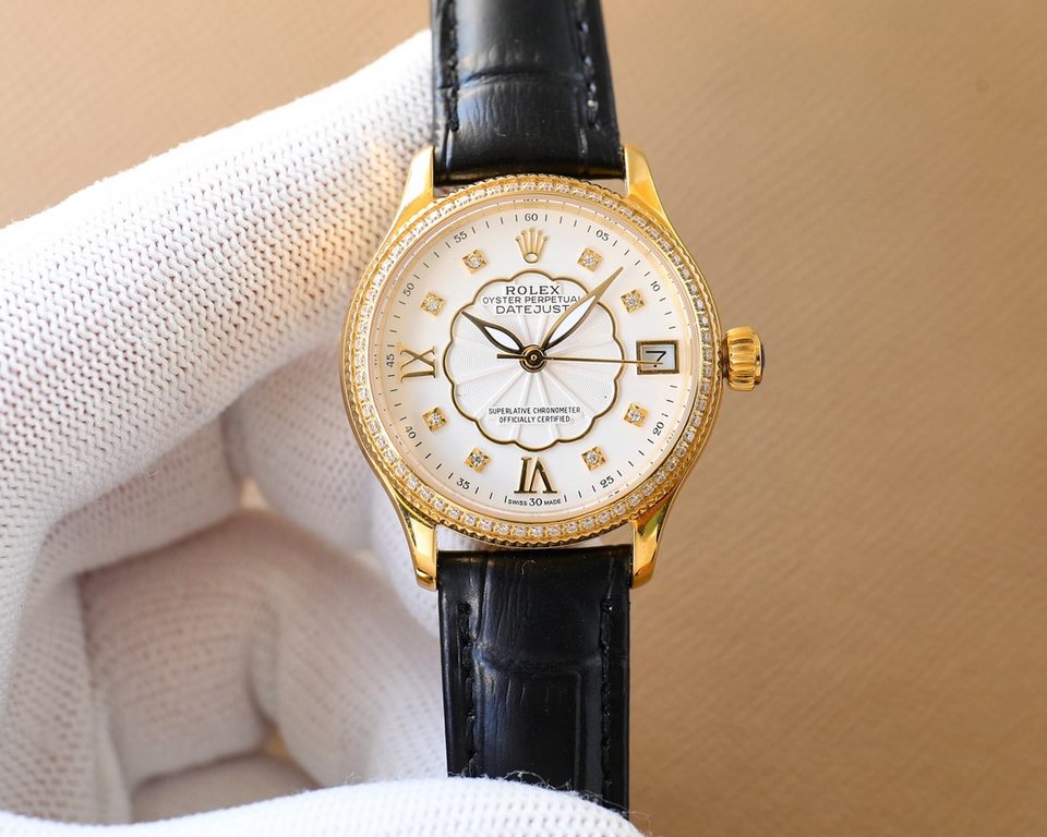 New Rolex Ladies Watch!  New listing! Swarovski crystal diamonds with trendy matching! Simple dial design, simple and not monotonous! 316L stainless steel case, angular more Hyun Li, show the charm of the wrist double di