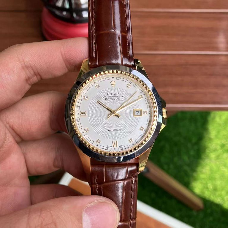 Brand Rolex (three needle new, business and leisure) luxury atmosphere type boutique men's watches (new) Strap real cowhide strap (comfortable)  361 steel strap movement imported Citizen movement (stable) Material minera