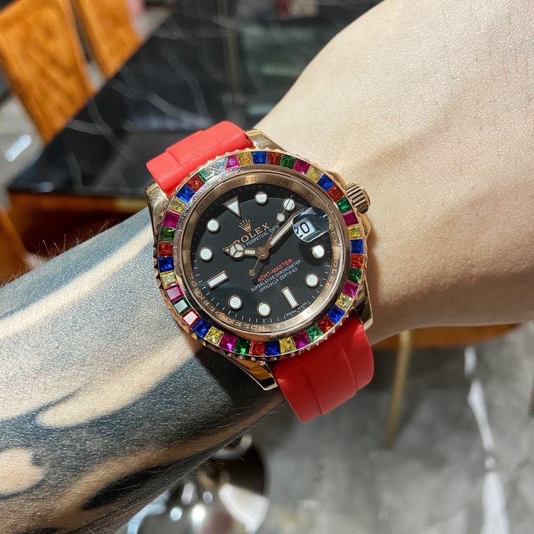 Rolex-ROLEX   Jeweled Circle custom-level reformulation of the water ghost to come [color] hand in hand with high-end jewelry factories, heavily inlaid with 72 black, green, sapphire corresponding color water ghost circl