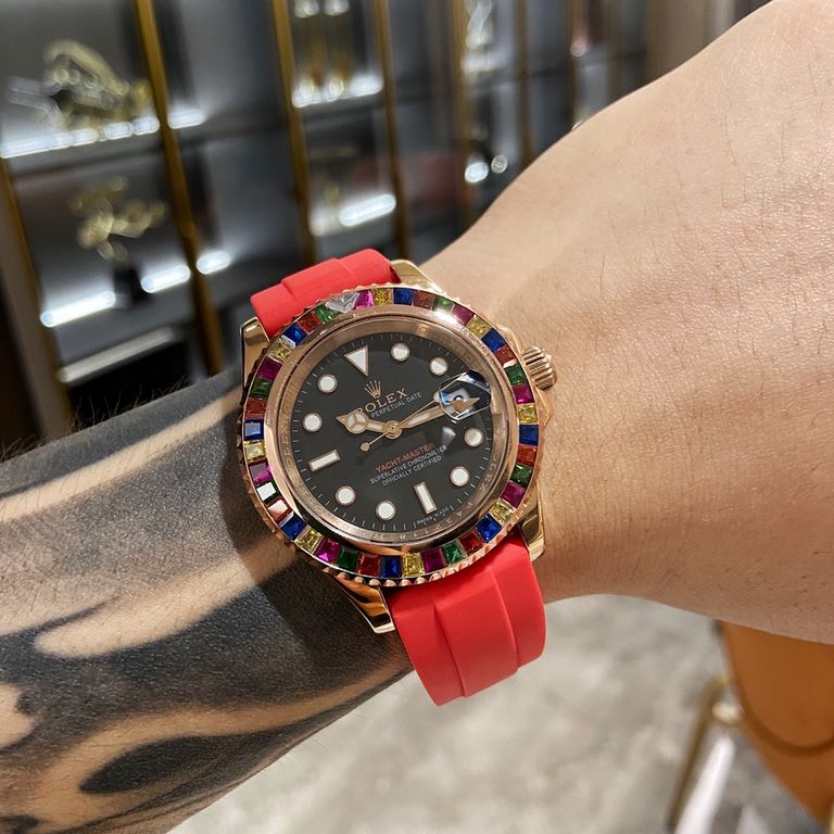 Rolex-ROLEX   Jeweled Circle custom-level reformulation of the water ghost to come [color] hand in hand with high-end jewelry factories, heavily inlaid with 72 black, green, sapphire corresponding color water ghost circl