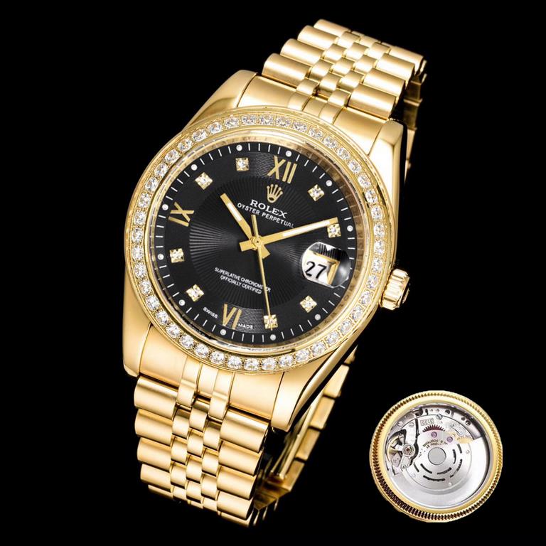 Rolex log full of diamonds earthy version of luxury 18k nanotechnology! AAA zirconia carefully crafted! Using imported machine 3135 automatic mechanical movement! The whole case inlaid with Swarovski crystal diamonds! (N