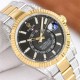 Factory2022 craftsmanship] Upgraded Rolex Sky-Dweller! Rolex Sky-Dweller! Wonderful details[Case] Size 42mm, calm, reliable and graceful!Bezel with Rolex Ring Command triangular pitted pattern, rotating the outer ring ca