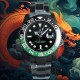 Year of the Dragon   BLACK new listing Rolex BLACK official customized version of the Greenwich REVENGE (Milgauss Revenge) limited edition on sale New DLC black plating process   anti-fingerprint coating one-piece bi-dir