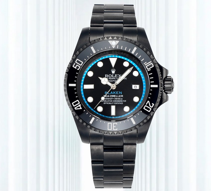 Supreme BLAKEN version! The Supreme Big Ghost King dares to experiment and create a new trend - 44mm diameter!Rolex SEA Overseas Customized Edition - RedBlueBlack is a stunning arrival. Equipped with Seagull 28363135 mov