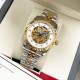 . Rolex Rolex boutique men's watch, powerful skeleton design, skillful, unique, noble atmosphere, gentleman style. With automatic mechanical movement, top-grade 316 stainless steel case strap, mineral super mirror, size 