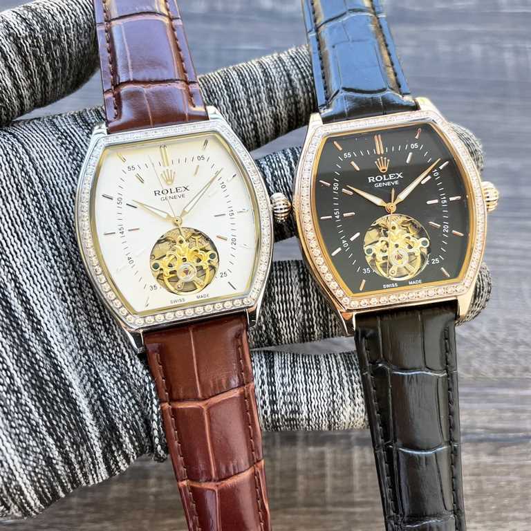 New tonneau products shocked the market【Newest】：Rolex three hands big flywheel designType】：Boutique men's watchesStrap] Genuine cowhide leather strap[Movement] High-end automatic mechanical movement[Mirror] mineral reinf