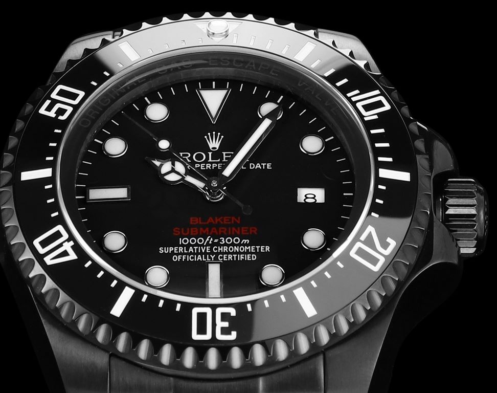 44mm Ghost King] Dare to try to create a new trend - BLAKEN Rolex SEA Deep Submarine Series overseas customized version - red and greenblue devil stunning arrival. According to the strong request of the majority of watch