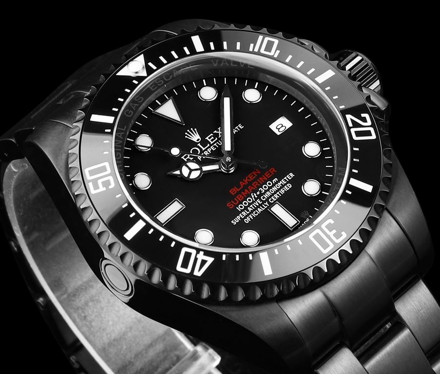 44mm Ghost King] Dare to try to create a new trend - BLAKEN Rolex SEA Deep Submarine Series overseas customized version - red and greenblue devil stunning arrival. According to the strong request of the majority of watch