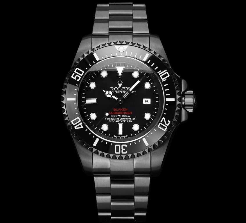 44mm Ghost King] Dare to try to create a new trend - BLAKEN Rolex SEA Deep Submarine Series overseas customized version - red and greenblue devil stunning arrival. According to the strong request of the majority of watch