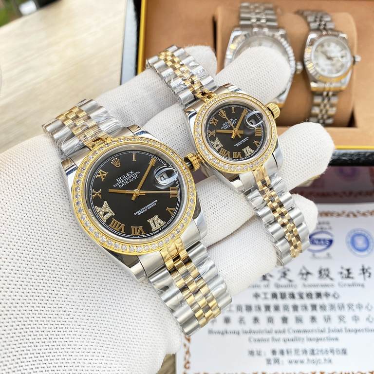 Rolex Rolex log type series, couples pair of watches  , Swiss machine quality 100% super waterproof luminescent sapphire glass back design, equipped with the original imported 8215 automatic movement, female 6T51 movemen