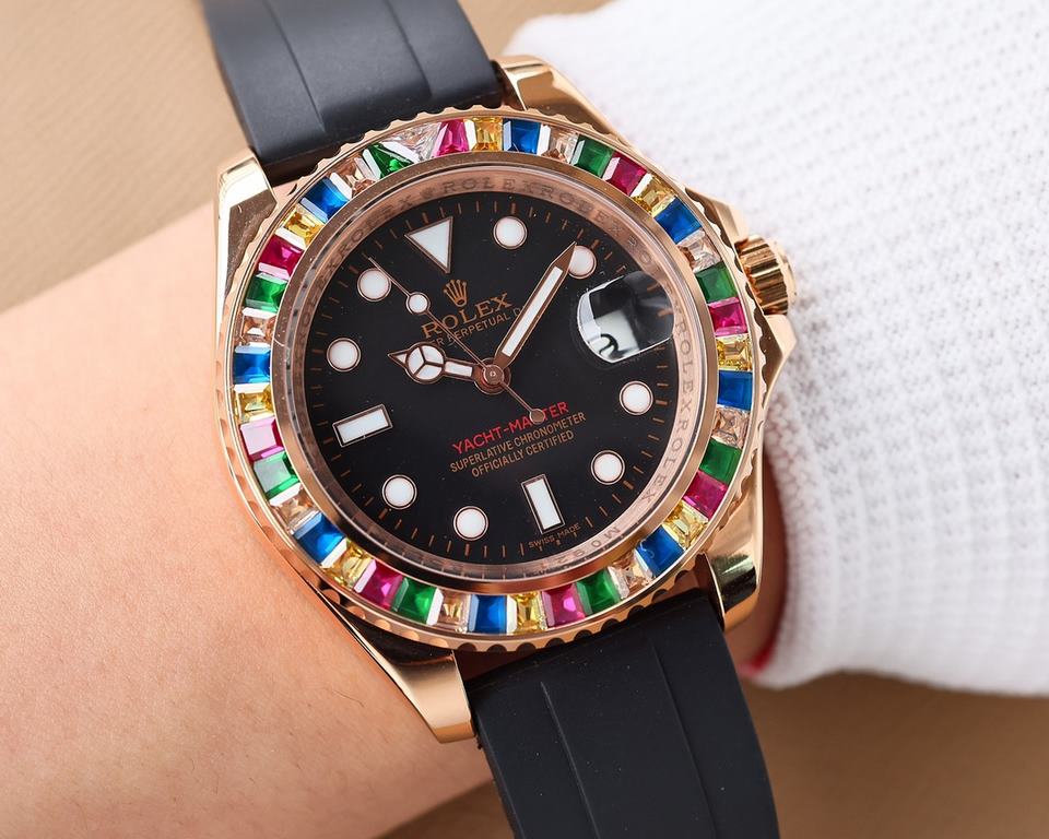 . Rolex-ROLEX  full diamond luxury series, boutique men's watches        Dignified atmosphere, gentleman's demeanor, excellent quality, hot sale all over the city. Using automatic mechanical movement, top 316 steel case,