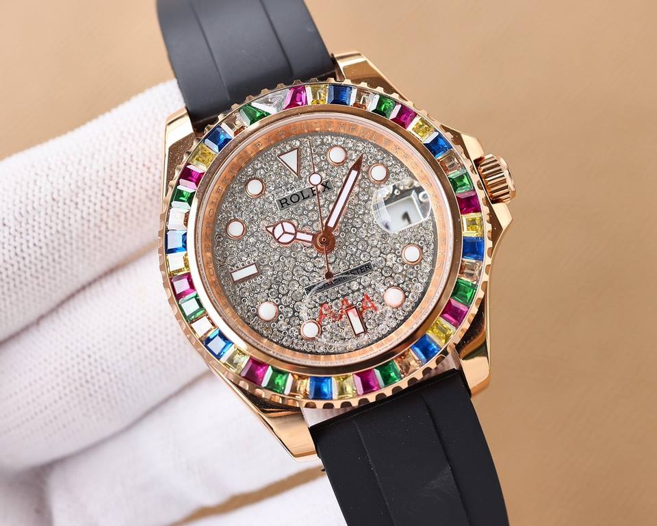 . Rolex-ROLEX  full diamond luxury series, boutique men's watches        Dignified atmosphere, gentleman's demeanor, excellent quality, hot sale all over the city. Using automatic mechanical movement, top 316 steel case,