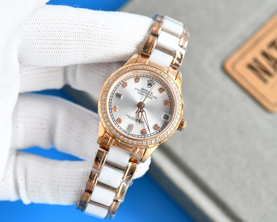 [ROSE][ROSE] 2022 Annual Pop-Up Recommendations  Rolex - New R OLEX Lady Jewelry CollectionUpgrade V8 version with high-end sunray dial Ring circle set 38 Wesselton diamonds [Rose] [Rose] Fashion women's watch Simple thr