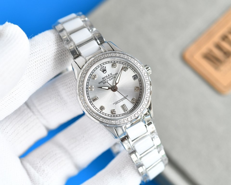 [ROSE][ROSE] 2022 Annual Pop-Up Recommendations  Rolex - New R OLEX Lady Jewelry CollectionUpgrade V8 version with high-end sunray dial Ring circle set 38 Wesselton diamonds [Rose] [Rose] Fashion women's watch Simple thr