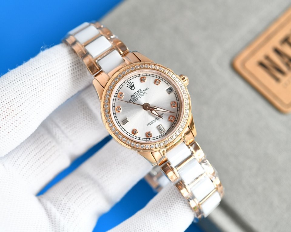 [ROSE][ROSE] 2022 Annual Pop-Up Recommendations  Rolex - New R OLEX Lady Jewelry CollectionUpgrade V8 version with high-end sunray dial Ring circle set 38 Wesselton diamonds [Rose] [Rose] Fashion women's watch Simple thr