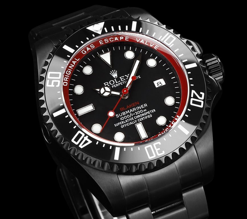 44mm Ghost King] Dare to try to create a new trend - BLAKEN Rolex SEA Deep Submarine Series overseas customized version - red and greenblue devil stunning arrival. According to the strong request of the majority of watch