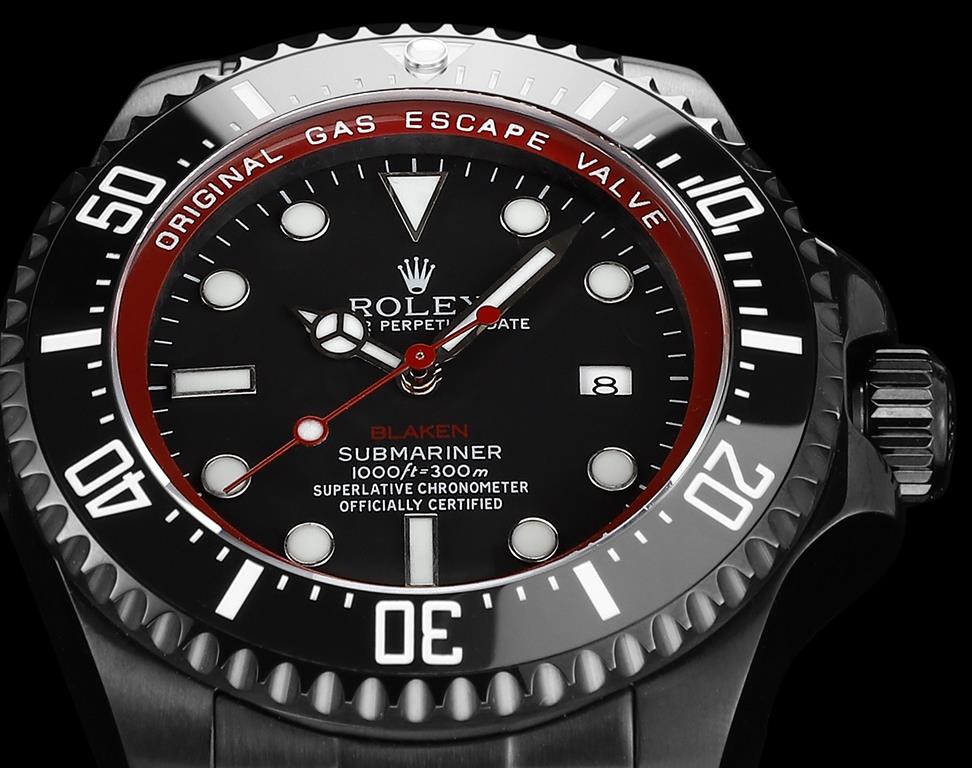 44mm Ghost King] Dare to try to create a new trend - BLAKEN Rolex SEA Deep Submarine Series overseas customized version - red and greenblue devil stunning arrival. According to the strong request of the majority of watch