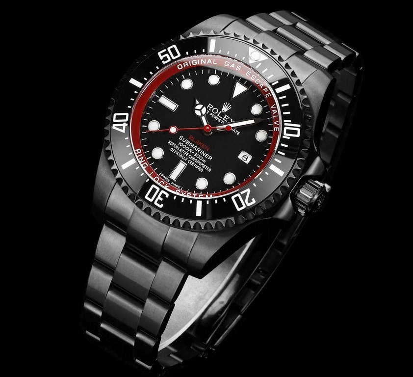 44mm Ghost King] Dare to try to create a new trend - BLAKEN Rolex SEA Deep Submarine Series overseas customized version - red and greenblue devil stunning arrival. According to the strong request of the majority of watch