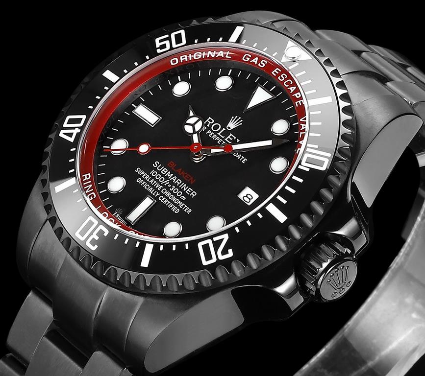 44mm Ghost King] Dare to try to create a new trend - BLAKEN Rolex SEA Deep Submarine Series overseas customized version - red and greenblue devil stunning arrival. According to the strong request of the majority of watch