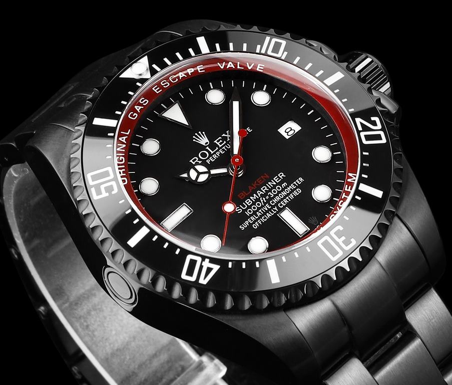 44mm Ghost King] Dare to try to create a new trend - BLAKEN Rolex SEA Deep Submarine Series overseas customized version - red and greenblue devil stunning arrival. According to the strong request of the majority of watch