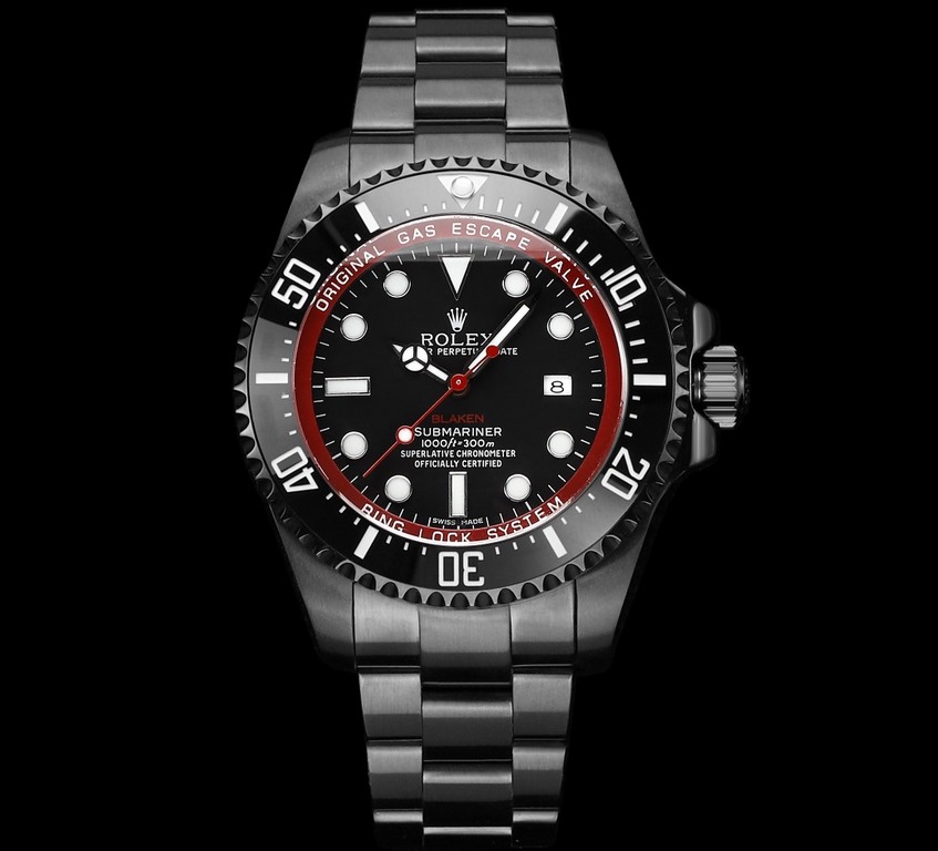 44mm Ghost King] Dare to try to create a new trend - BLAKEN Rolex SEA Deep Submarine Series overseas customized version - red and greenblue devil stunning arrival. According to the strong request of the majority of watch