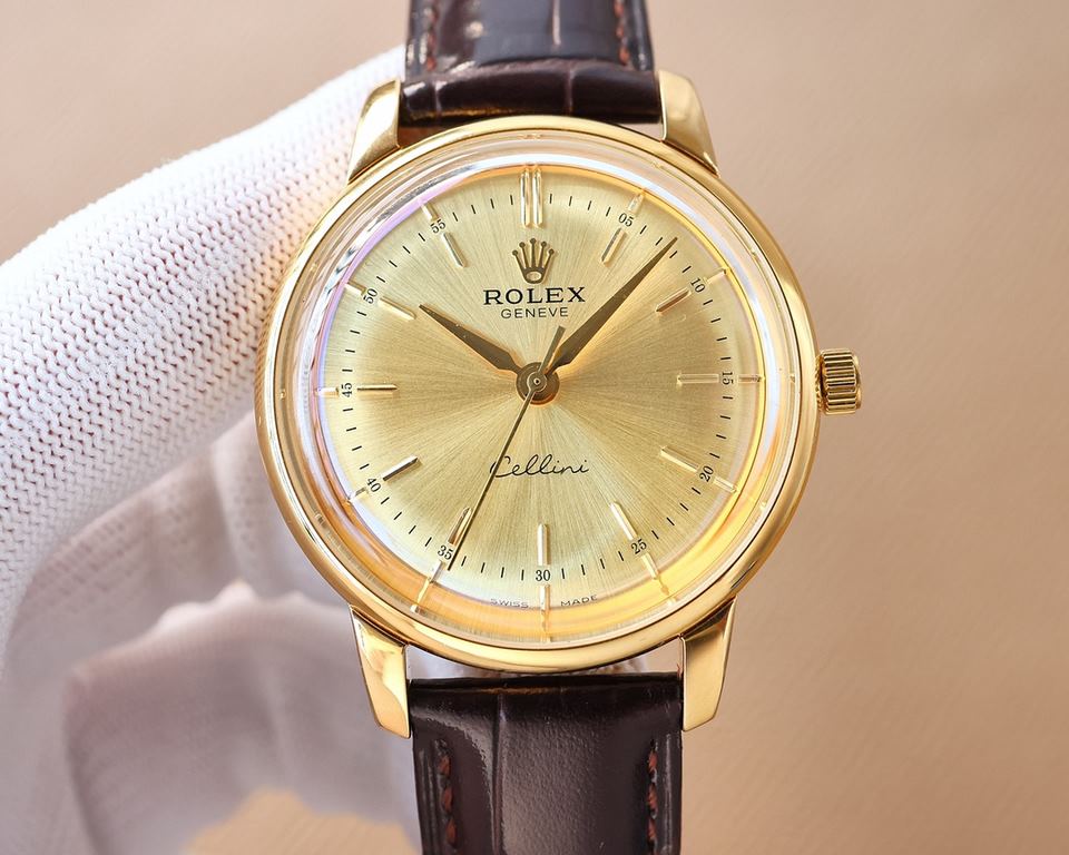 ROLEX  Rolex . Cellini, a gentleman's watch, suitable for a variety of events, the men's watch equipped with accurate and stable imported movement 9015. 28,800 vibrations per hour, zero repair quality! Diameter 42mm orig