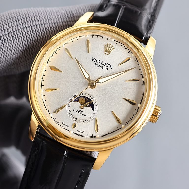 The latest hot recommended [strong] 2024 new models - Rolex . Moonphase. Men's watches  simple without losing the atmosphere [victory] equipped with accurate Swiss ETA2824-2 movement (6-word position true calendar and 24