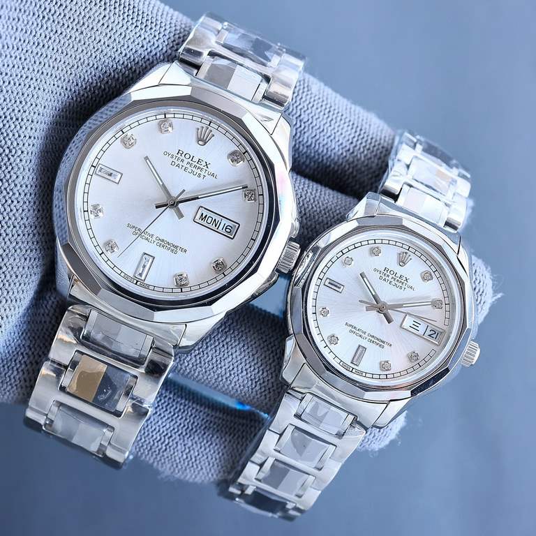 [Brand] Rolex[Type] Couple's watch     [Movement] Japanese mechanical movement 8205Material] 316L steel caseSapphire GlassLeather] steel bracelet tungsten steel bandSize] Diameter 40mm Thickness 12mmCharacteristics] Simp