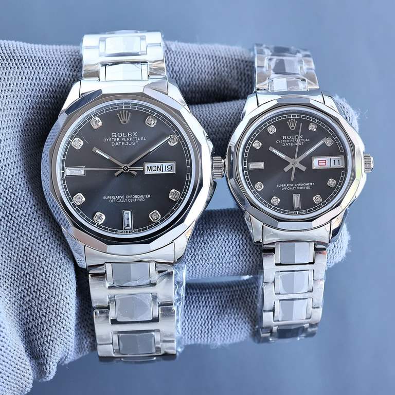 [Brand] Rolex[Type] Couple's watch     [Movement] Japanese mechanical movement 8205Material] 316L steel caseSapphire GlassLeather] steel bracelet tungsten steel bandSize] Diameter 40mm Thickness 12mmCharacteristics] Simp