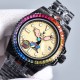 Replica one to one limited edition, rainbow diamond bezel mouth! Adopting the highest version of the real force set process (slightly loose non-glue paste diamond process) top watch brand ROLEX, case 40mm! Popeye Rolex y